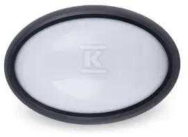 Lubinis šviestuvas 12W LED paviršinis šviestuvas V-TAC, ovalo formos, juodas, IP65, 3000K (šiltai balta)