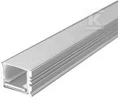 V-tac LED paviršinis profilis su dangteliu, sidabro sp., 2000x17.7x13mm