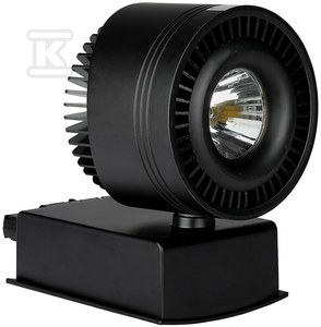 V-tac 33W LED COB šviestuvas į 3 fazių bėgelius, CRI >95, juodu korpusu, 6000K