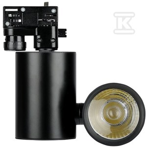 V-tac 15W LED šviestuvas į 3 fazių bėgelius, juodu korpusu, 6400K