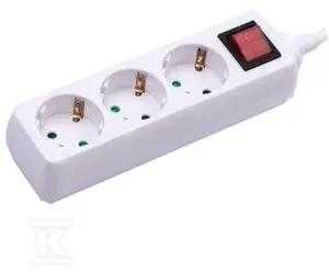 Ilgintuvas 3-vietis V-TAC, su jungikliu, 3G1.5MM2 X 5M