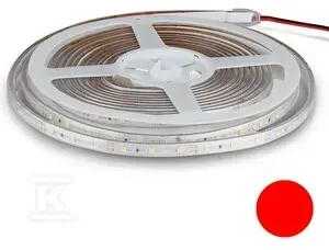 V-tac 5W/m LED juosta, 60LED/m, 12V, raudona sp., IP65, 5 metrų ritė