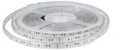 V-tac 7W/m LED juosta, 60 LED/m, 12V, RGB, IP65, 5m ritė