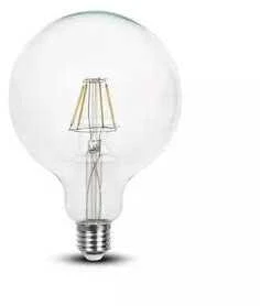 V-tac 10W LED filamentinė lemputė, G125, E27, 4000K