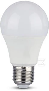 V-tac 9W LED lemputė, E27, A60, termoplastinė, 6000K, dimeriuojama