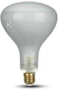 8W LED filamentinė, lemputė V-TAC E27, R125, pritemdoma, 6500K (šaltai balta)