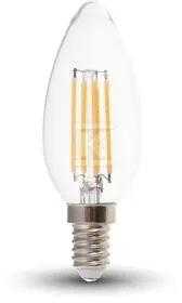 V-tac 4W LED filamentinė lemputė, E14, žvakės formos, 3000K