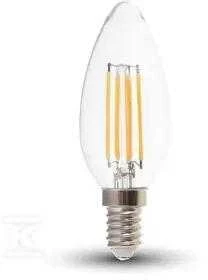 V-tac 4W LED filamentinė lemputė, E14, žvakės formos, 6500K