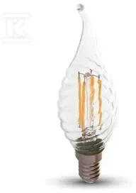 V-tac 4W LED filamentinė lemputė, E14, žvakės formos, 4000K