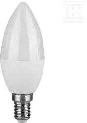 V-tac 6,5W LED lemputė, E14, žvakės formos, 3000K, 180°
