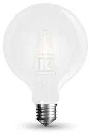 7W LED COG lemputė V-TAC, E27, G125, matiniu paviršiumi, 6400K