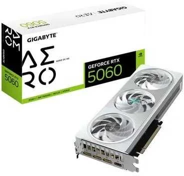 GIGABYTE GeForce RTX 5060 AERO OC 8G Grafikos plokštė - 8GB GDDR7