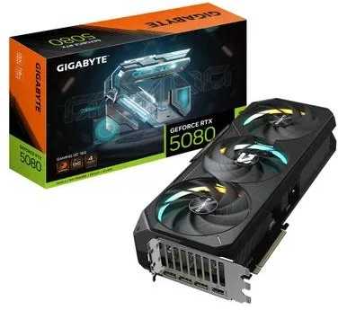 Vaizdo plokštė GIGABYTE GeForce RTX 5080 GAMING OC 16G Grafikos plokštė