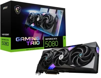 MSI GAMING GEFORCE RTX 5080 16G TRIO OC NVIDIA 16GB GDDR7 vaizdo plokštė