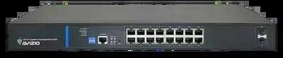 Šakotuvas Valdomas L2 komutatorius (jungiklis) 16 RJ45 PoE+ 1 Gb/s prievadų + 2 SFP Uplink 1 Gb/s prievadai (galios sąnaudos 150 W) + 1 RJ45 konsolės prievadas AVIZIO