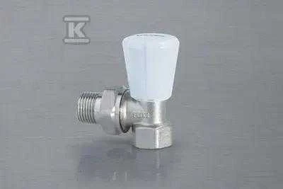 Kampinis 1/2 colio radiatorinis ventilis su balta galvute