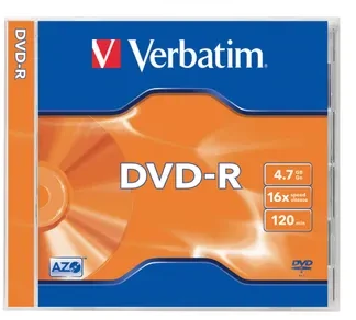 VERBATIM DVD-R 120 min. / 4,7 GB 16x 5 vnt. pakuotė, „DataLife Plus“ dėklas, atsparus įbrėžimams
