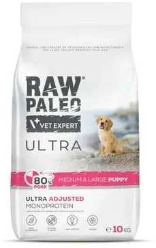 RAW PALEO Ultra Pork Medium & Large Puppy - sausas šunų maistas - 10 kg