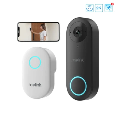 Reolink | Išmanusis 2K+ laidinis WiFi vaizdo durų skambutis su varpeliu | Bevielis internetas