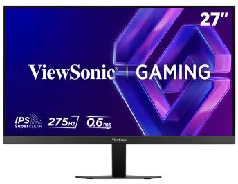 Monitorius ViewSonic 27 colių be rėmelių QHD IPS plokščias 0,6 ms MPRT 275 Hz 2 HDMI DP žaidimų monitorius (VX27G32A-2K)