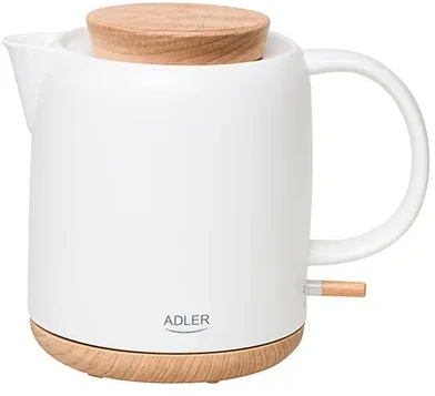 Adler Electric Virdulys | 1304 m. AD | Elektrinis | 1200 W | 1 L | Keramika | 360° sukamasis pagrindas | Baltas
