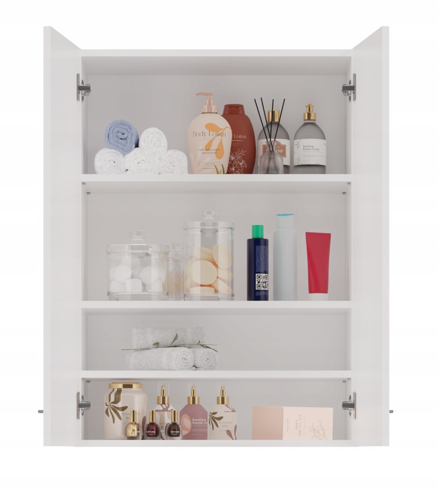 Vonios spintelė Top E Shop POLA MINI DD, 64x30x90, blizgi balta