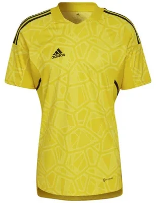 Vyriški marškinėliai adidas Condivo 22 Goalkeeper Jersey Short Sleeve geltona HF0138 (XL)