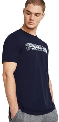 Vyriški marškinėliai Under Armour Camo Chest Stripe tamsiai mėlyna 1376830 410 (M)