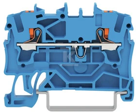 Gnybtas Wago 2202-1204, 2 jungčių 2,5 mm², 24A, mėlynas