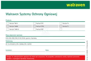 Walraven PACIFYRE PRIEŠGAISRINĖ PLOKŠTELĖ