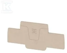 Weidmüller AEP 2T 1.5, Galinė plokštelė, 20 vnt., Wemid, Smėlio spalvos, V0, 2 mm