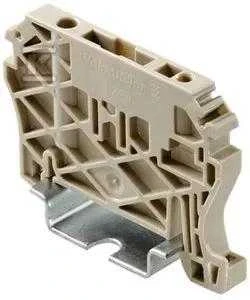 ZEW 35, Galiniai stabdžiai „Push in” tipo, gnybtams, TS 35, V-2, Wemid, 6mm, smėlio sp., Weidmuller