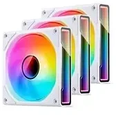 Jonsbo ZK-120W PWM korpuso ventiliatorius, A-RGB – 120mm, baltos spalvos, 3er-Pack