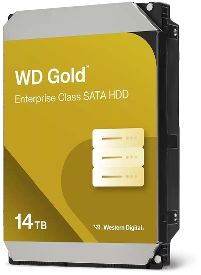 „SanDisk WD Gold 14TB SATA 6Gb/s 3,5 colio 512MB cache 7200rpm vidinis, atitinkantis RoHS reikalavimus, įmonės lygio kietasis diskas (Bulk)