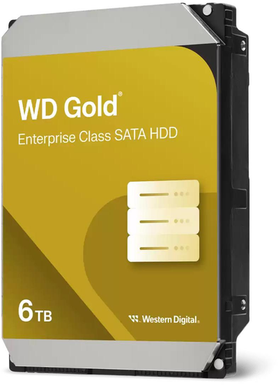 Sandisk Kietasis diskas – „Western Digital Gold WD6004FRYZ“ 6 TB 7200 RPM 128 MB 3,5" Serial ATA III