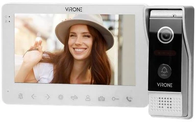 Orno Rinkinys Vaizdo domofono komplektas, be ragelio, spalvotas, LCD 7", OSD meniu, WI-FI + programėlė telefonui, vartų valdymas, baltas, VIFAR