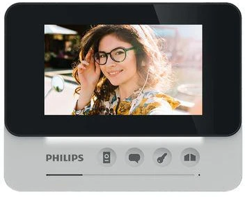 Orno „Philips WelcomeEye AddCompact“ monitorius, skirtas išplėsti „WelcomeEye Compact“ serijos rinkinius, 4,3 colio ekranas, vartų valdymas, domofonas