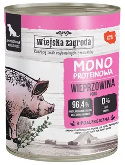 Wiejska Zagroda Monoproteininis su kiauliena 800g