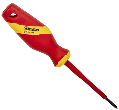 Bradas Izoliuotas kryžminis atsuktuvas PH0 75 mm 1 kV „DIY-PH120075-V“
