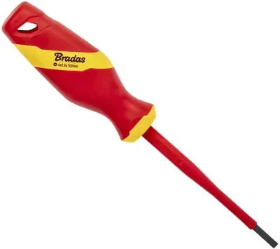 Bradas Izoliuotas plokščias atsuktuvas SL4/100mm 1kV DIY-SL1240100-V