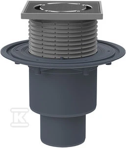 Hl Hutterer Lechner Trapas vidaus patalpoms DN50/75/110 vertikalus su sausu sifonu "Primus mėlynas", 123x123mm/115x115mm