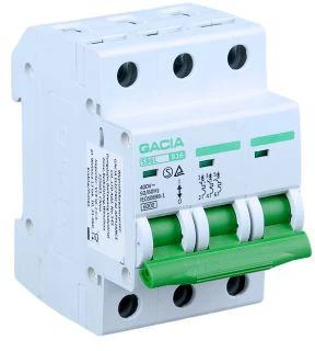 Automatinis jungiklis, 6kA, B, 3 polių, 16A GACIA SB6L B 3P 16A