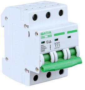 VCX Automatinis jungiklis, 6kA, C, 3 polių, 25A GACIA SB6L C 3P 25A
