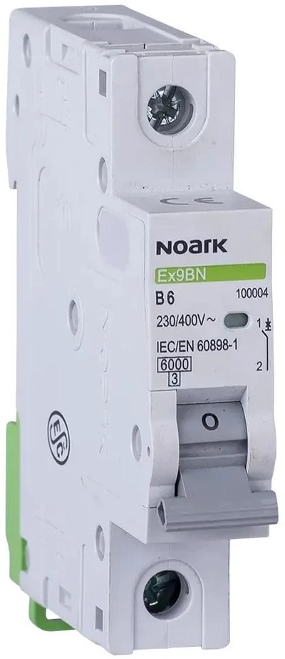 Noark Wyłącznik Automatinis jungiklis 6 kA, charakteristika C, 10 A, 1 poliaus, 100096