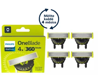 Philips OneBlade 360 keičiamų peiliukų rinkinys QP440/50
