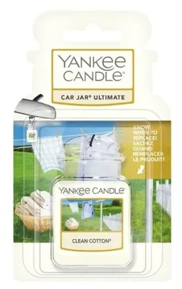 Yankee Candle Clean Cotton Car Jar Ultimate oro gaiviklis automobiliui, 24 g