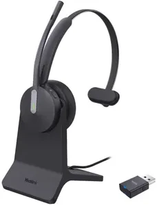 Yealink WH64 Hybrid Mono with Charging Stovas Ausinės Laisvų rankų įranga Bevielis Su lankeliu Biuras / skambučių centras Mikro USB Bluetooth Juoda