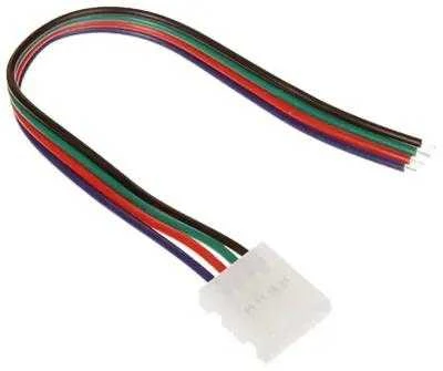 Orno Złączka RGB LED jungtis 10 mm, vienpusė, su laidu