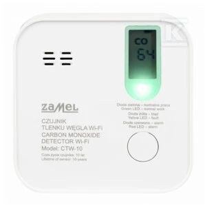 Zamel Supla Tuya WiFi anglies monoksido jutiklis – Zamel CTW-10
