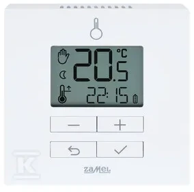 „Zamel Daily“ baterijomis maitinamas radijo temperatūros reguliatorius TIPAS: LBW-22 balta